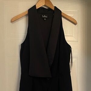 Lulu's Midnight Black Sleeveless Jumpsuit XS